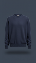 Deep slate blue cashmere knit sweater