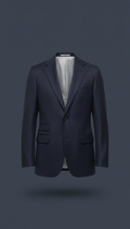 Structured navy wool blazer