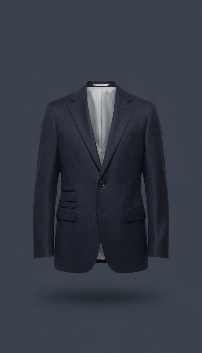 Structured navy wool blazer