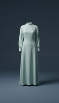 Seafoam white silk dress
